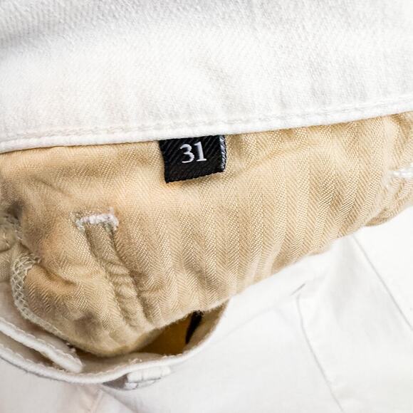 7 for all Mankind Easy Boot White Denim Jeans Size 31 - Picture 8 of 9